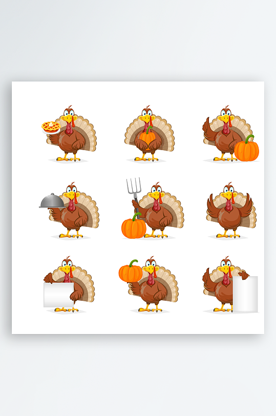 感恩节手举牌手持卡美陈拍照道具装饰素材-众图网