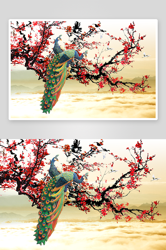 高清大气室内中式装饰画