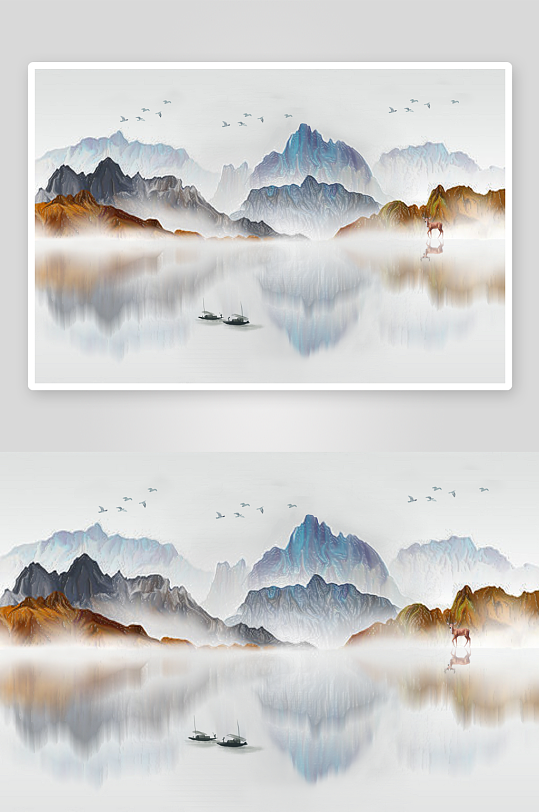 創(chuàng)意大氣古風(fēng)山水背景