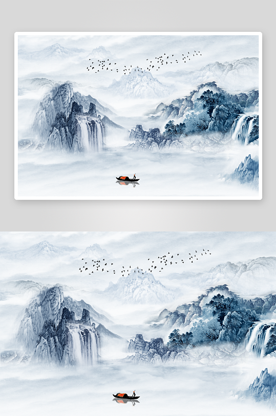 創(chuàng)意大氣古風(fēng)山水背景