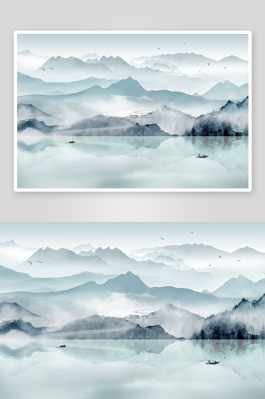 創(chuàng)意大氣古風(fēng)山水背景
