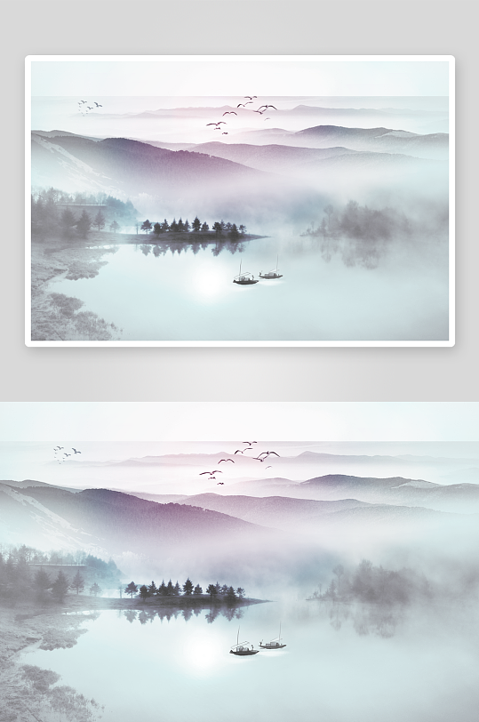 創(chuàng)意大氣古風(fēng)山水背景