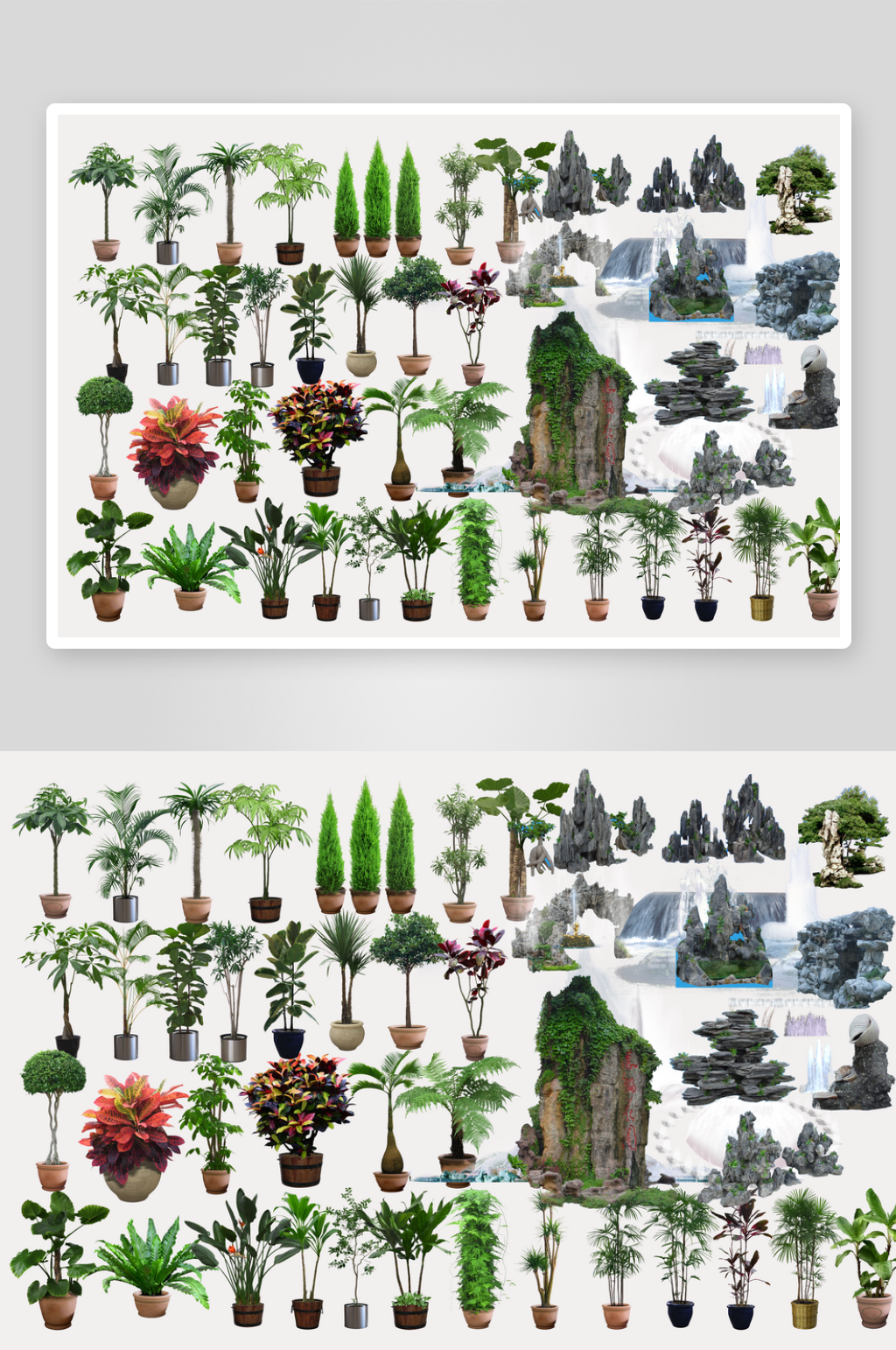 免扣假山盆栽景观素材素材