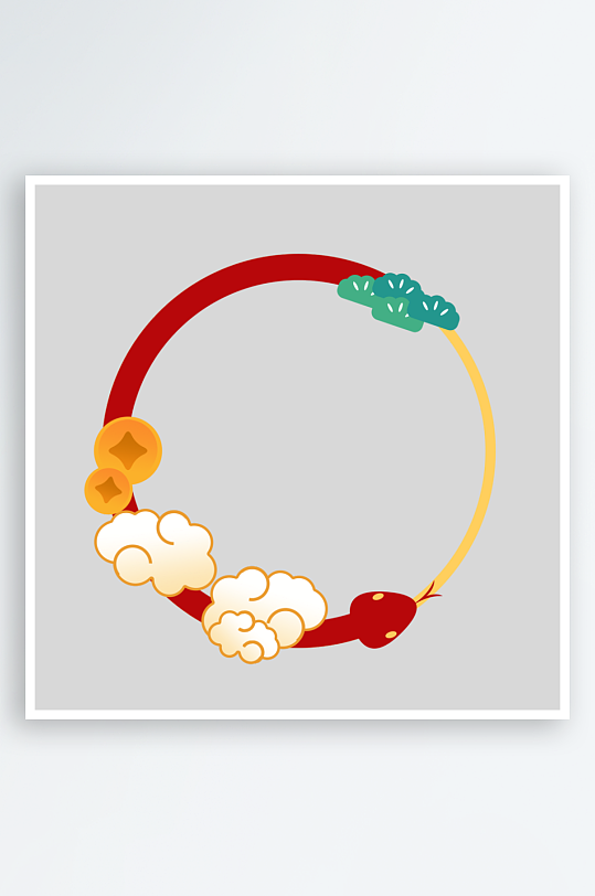 大气蛇年边框元素