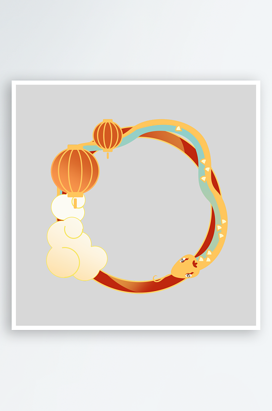 大气蛇年边框元素