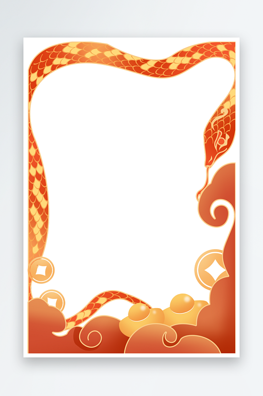 大气蛇年边框元素