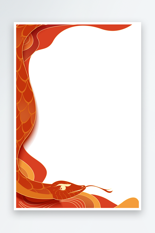 大气蛇年边框元素