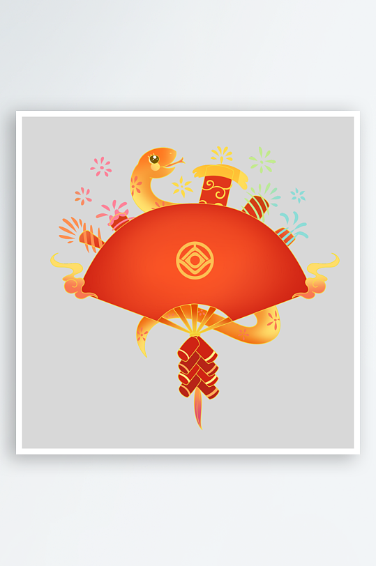 大气蛇年边框元素