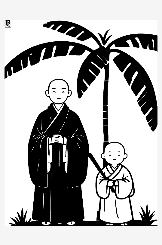 人物剪影矢量图形元素