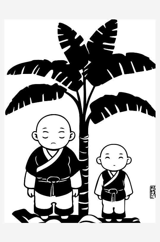 人物剪影矢量图形元素
