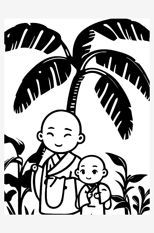 人物剪影矢量图形元素