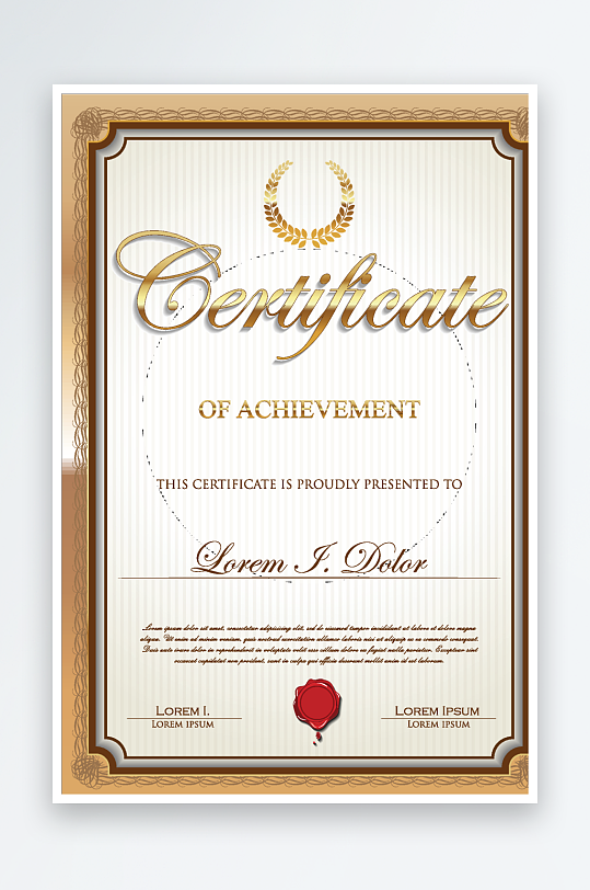 创意矢量证书模板-众图网