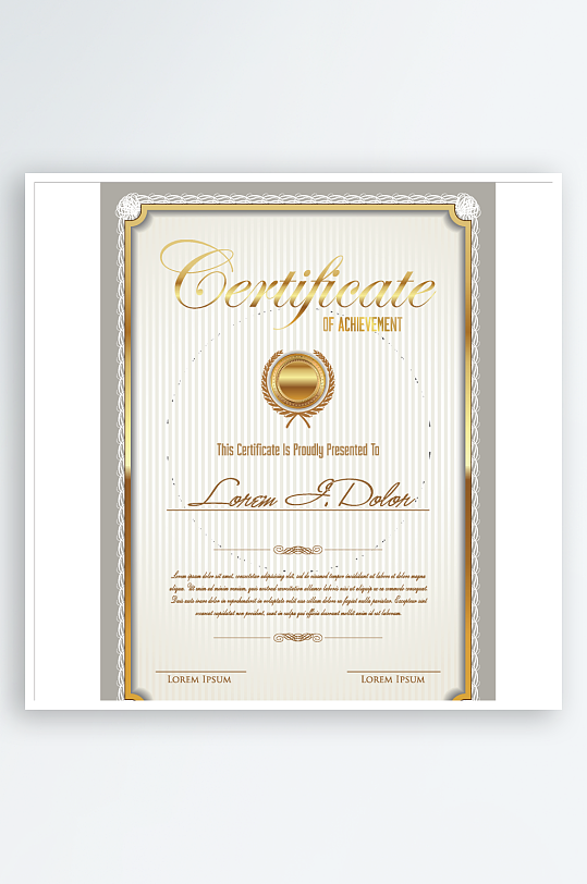 创意矢量证书模板-众图网