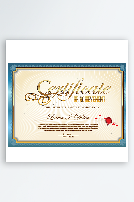 创意矢量证书模板-众图网