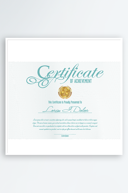 创意矢量证书模板-众图网