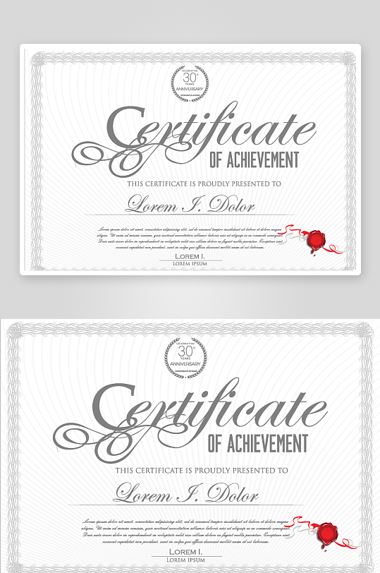 创意矢量证书模板-众图网