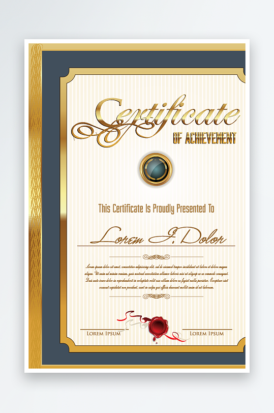 创意矢量证书模板-众图网