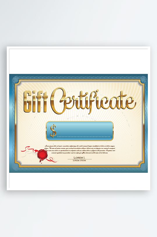 创意矢量证书模板-众图网