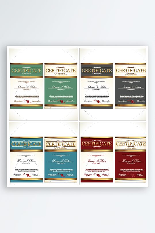 创意矢量证书模板-众图网