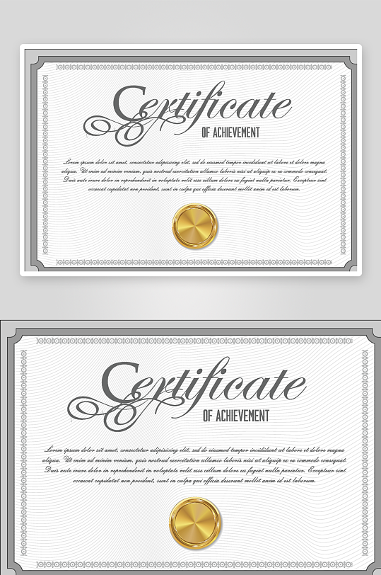 创意矢量证书模板-众图网