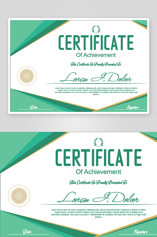 创意矢量证书模板-众图网