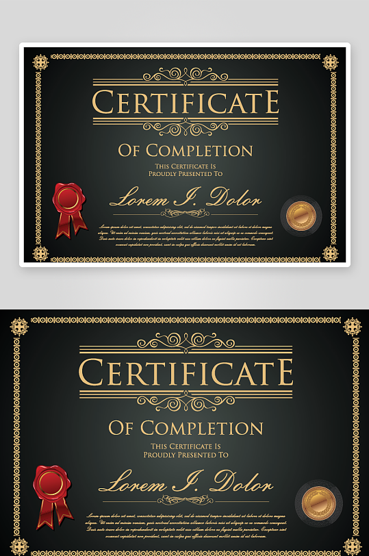 创意矢量证书模板-众图网