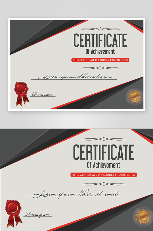 创意矢量证书模板-众图网