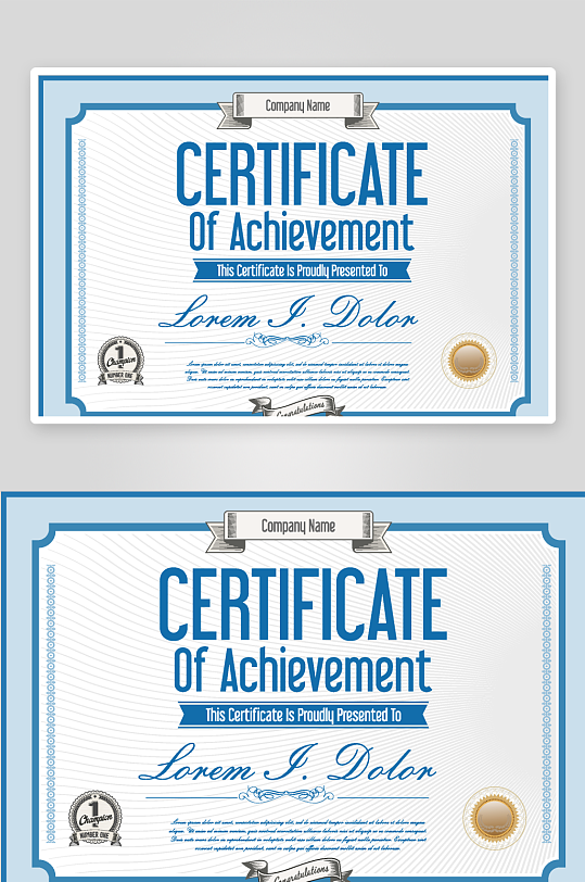 创意矢量证书模板-众图网