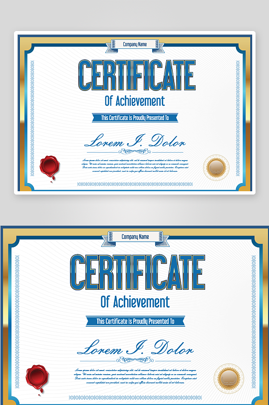 创意矢量证书模板-众图网