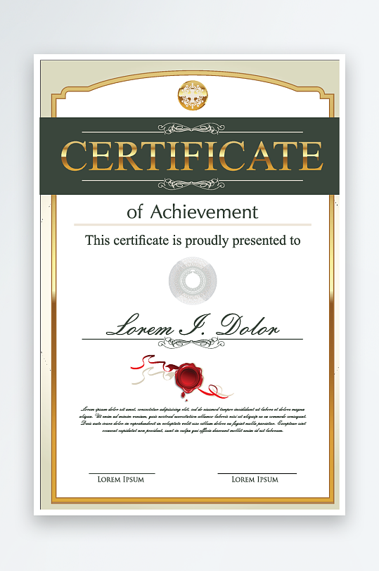 创意矢量证书模板-众图网