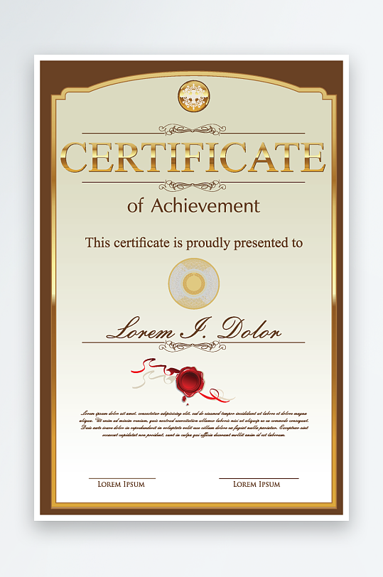 创意矢量证书模板-众图网