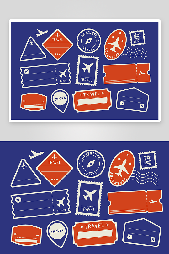 创意矢量机票模板