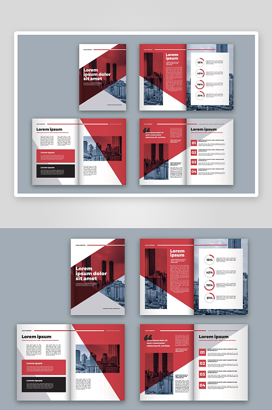 矢量商务册子模板-众图网