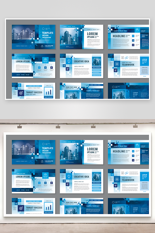 矢量商务册子模板-众图网