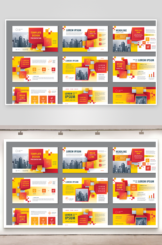 矢量商务册子模板-众图网