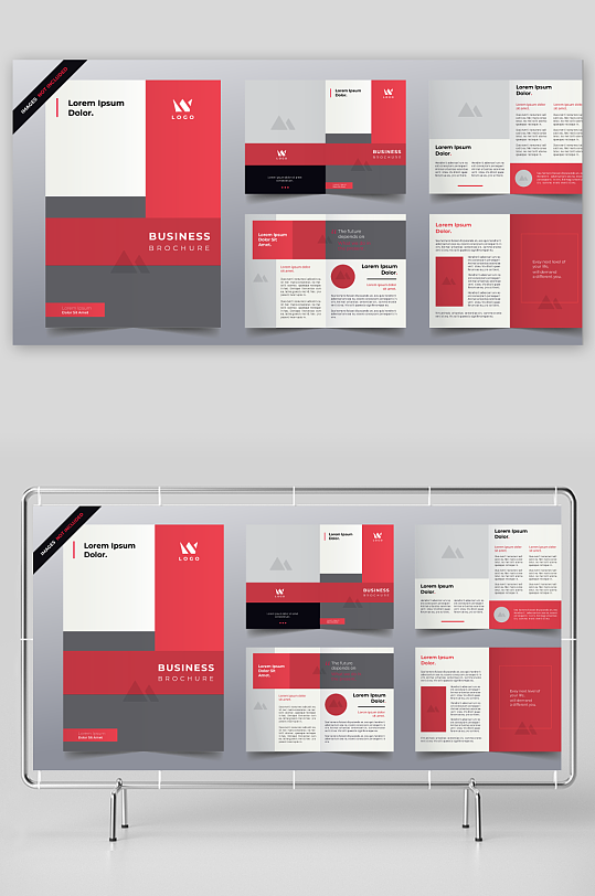 矢量商务册子模板-众图网