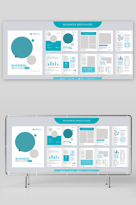 矢量商务册子模板-众图网