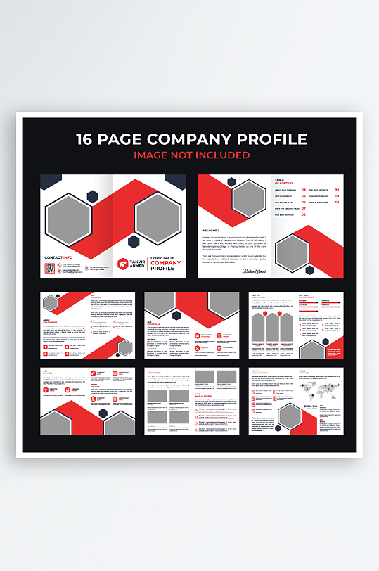 矢量商务册子模板-众图网