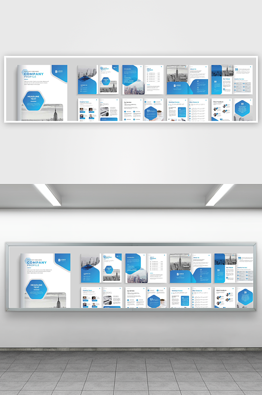 矢量商务册子模板-众图网