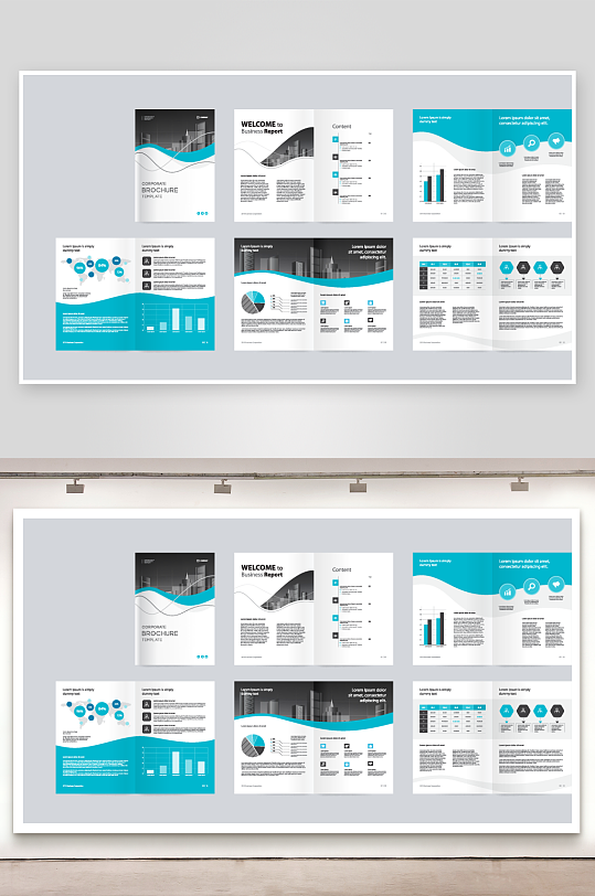矢量商务册子模板-众图网