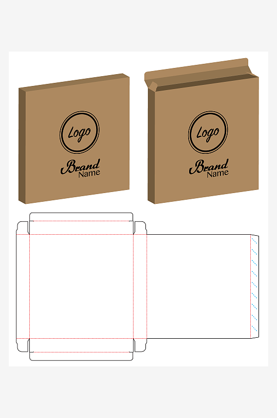 矢量包装盒刀版图设计