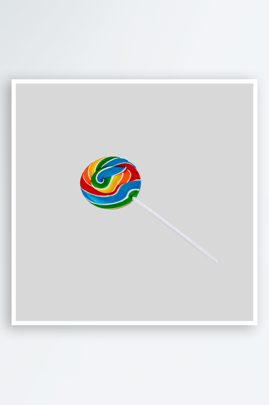 彩虹色棒棒糖高清透明素材素材