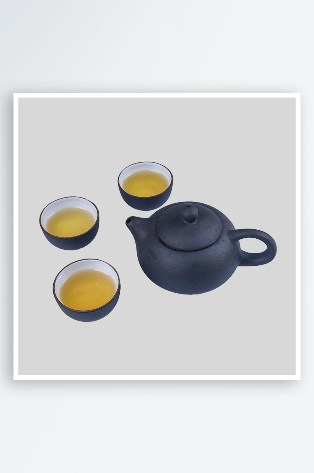 茶壶饮茶茶杯透明元素素材