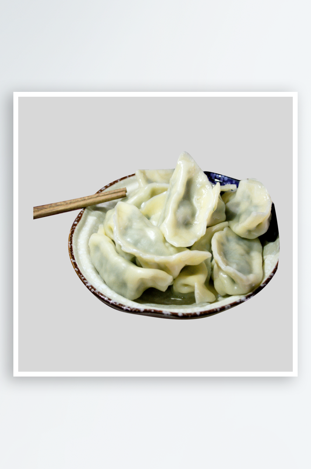一盘美味的饺子免抠元素素材