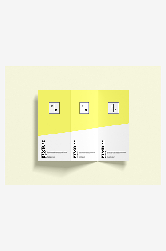 高端三折页宣传册样机-众图网