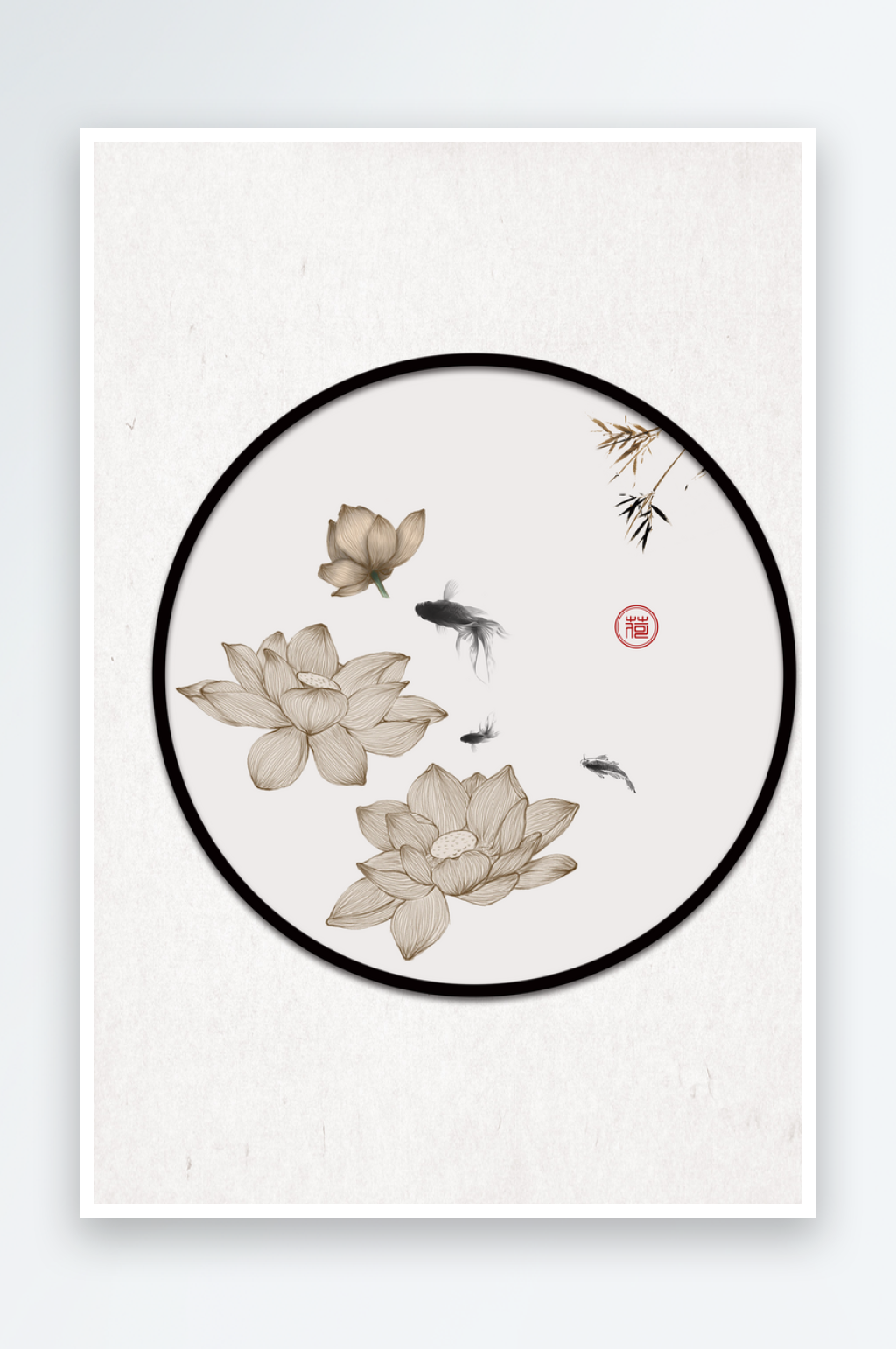 創(chuàng)意禪意中式室內(nèi)裝飾畫素材