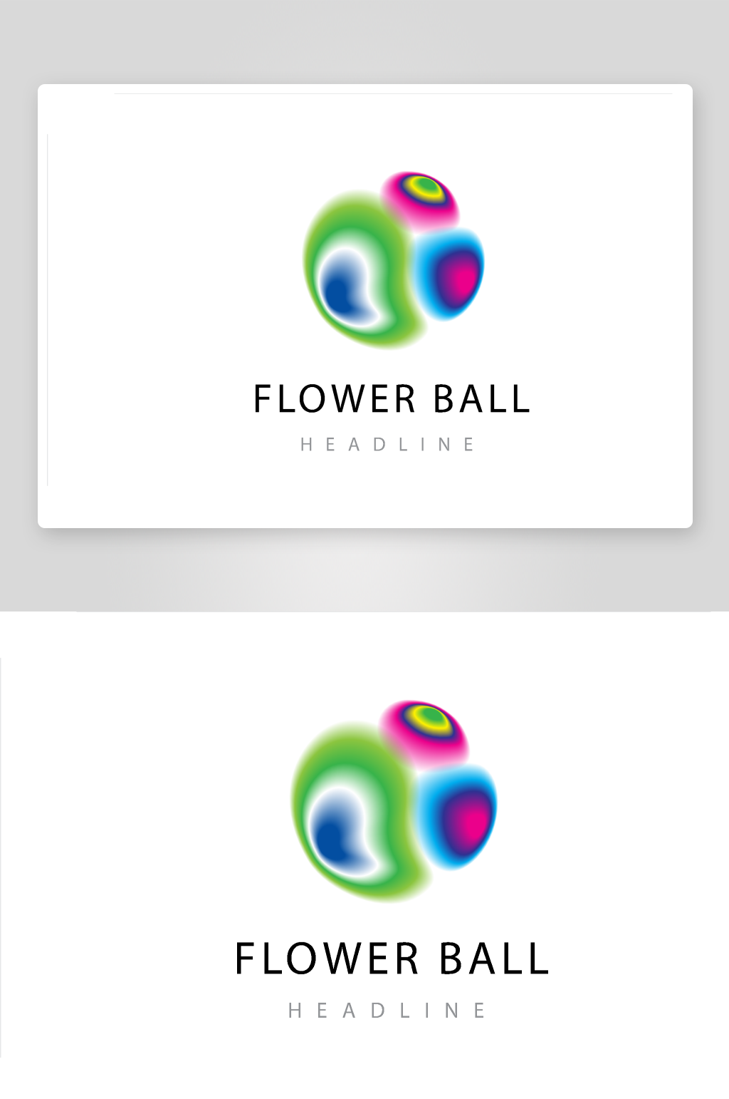 矢量渐变流体LOGO标志模板素材