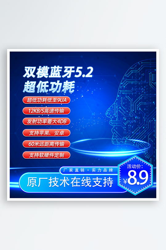 科技芯片主图背景设计