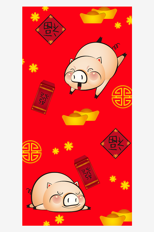 吉祥新年新春手机壳设计-众图网