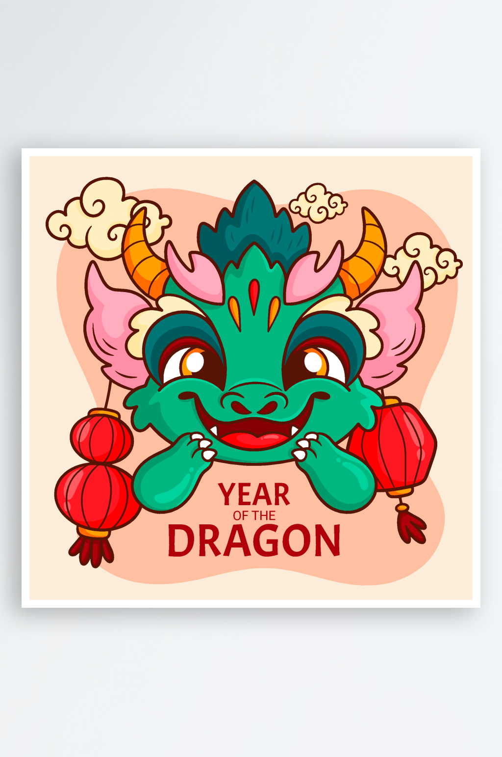 矢量卡通手绘新年素材素材
